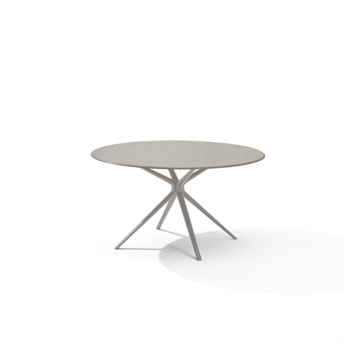 Moai Dining Table with Speckled Aluminium Top 146 dia x 74 cm