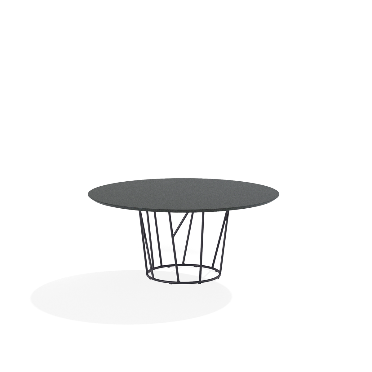 Wild Dining Table with Speckled Aluminium Top 138 dia x 73 cm (69T6S)