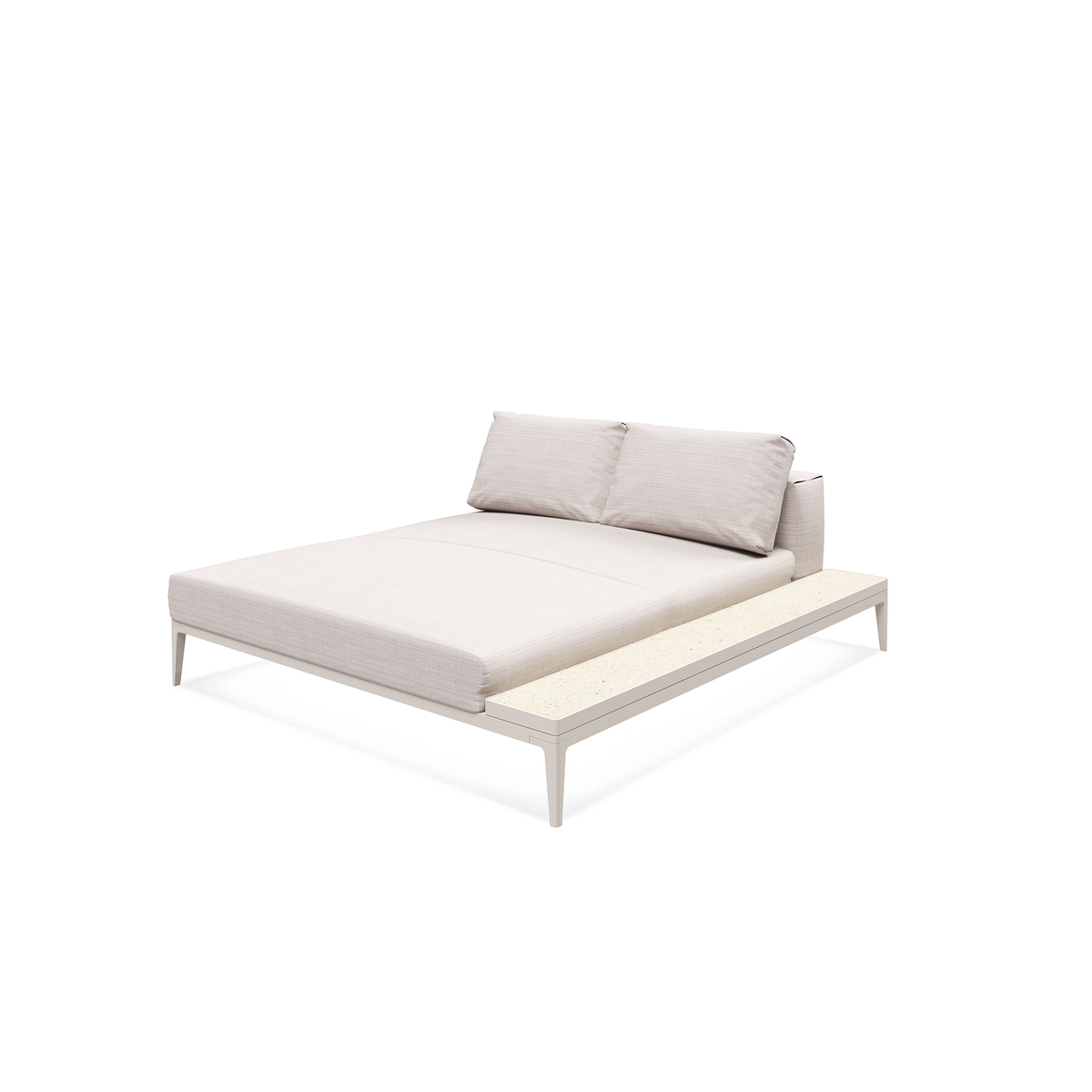 Grid Modular Right Chill Chaise Unit Ceramic