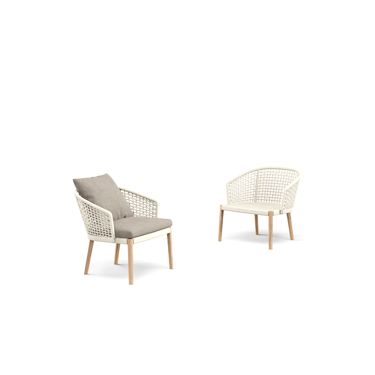 Tribeca Lounge Chair with Teak Legs