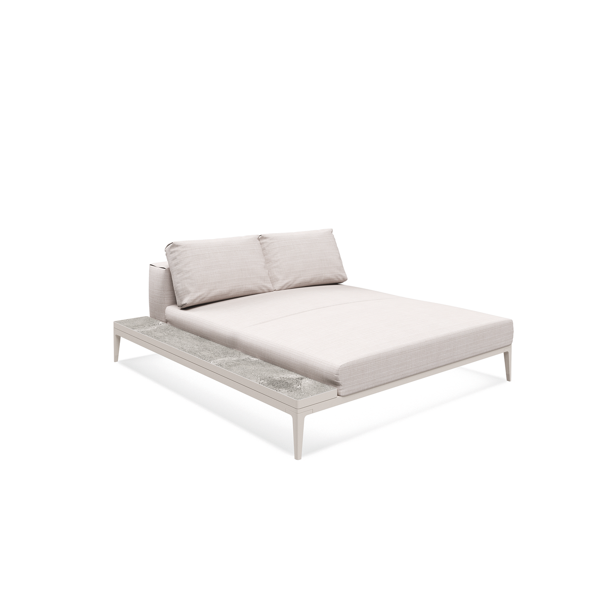 Grid Modular Left Chill Chaise Unit Ceramic