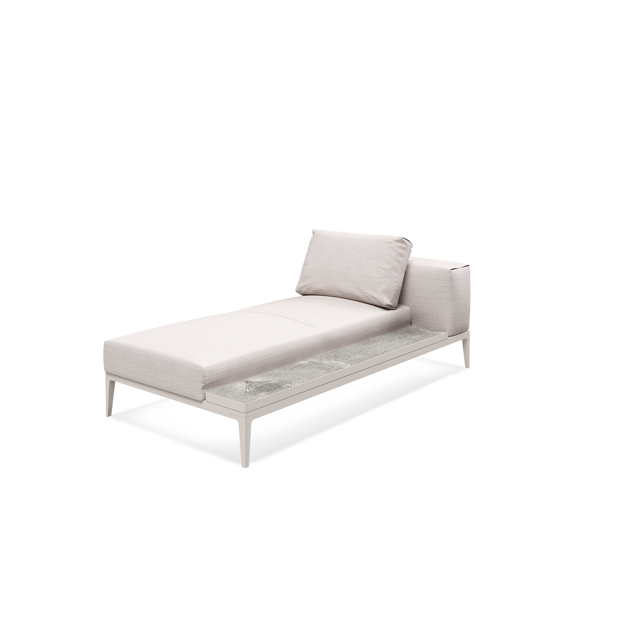 Grid Modular Right Chaise unit ceramic