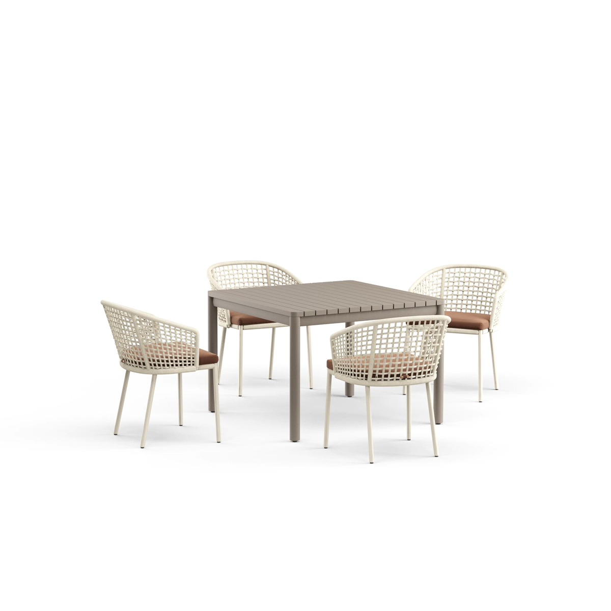 Tribeca Dining Armchair with Aluminium Legs