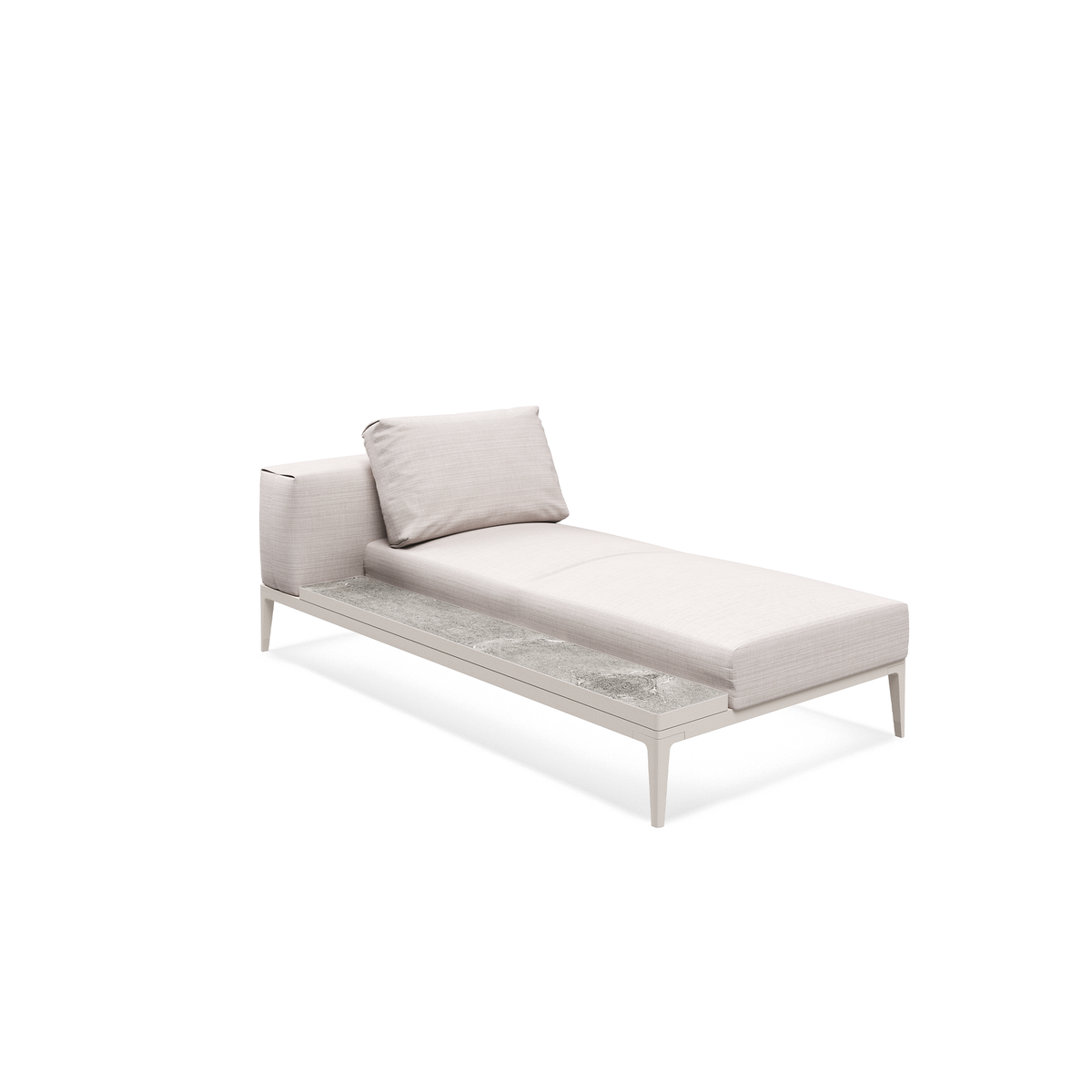 Grid Modular Left Chaise Unit Ceramic