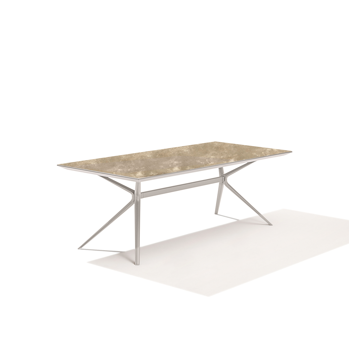 Moai Dining Table with Porcelain Stoneware Top 220 x 100 x 75 cm