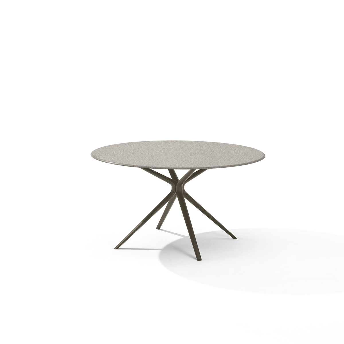 Moai Dining Table with Speckled Aluminium Top 146 dia x 74 cm