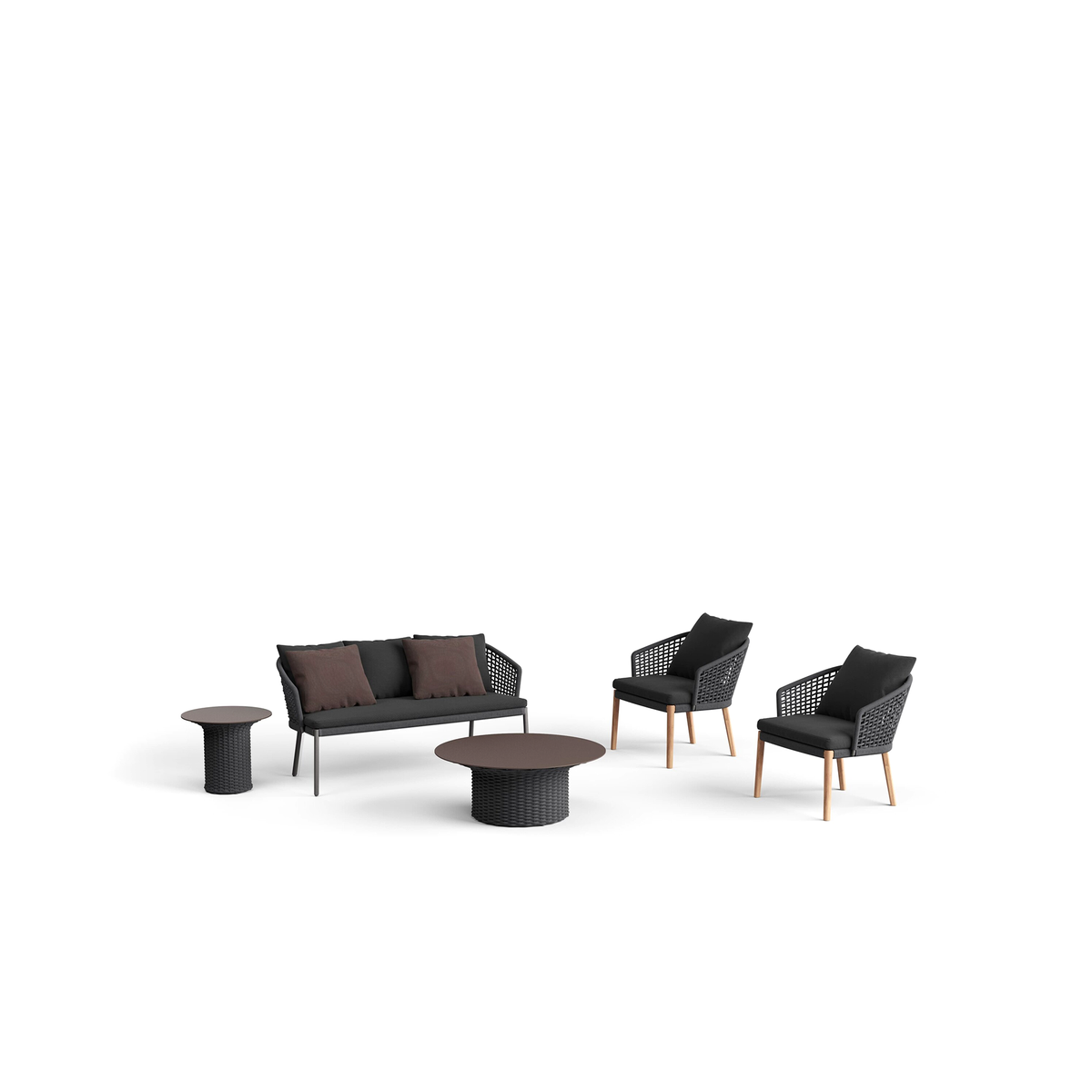 Tribeca Lounge Chair with Teak Legs