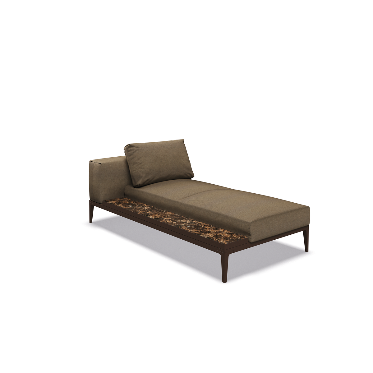Grid Modular Left Chaise Unit Ceramic