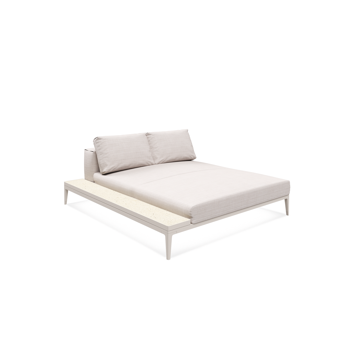 Grid Modular Left Chill Chaise Unit Ceramic