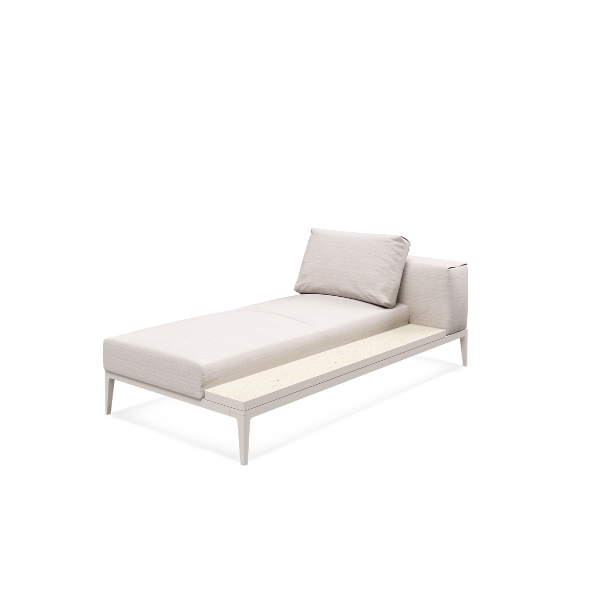 Grid Modular Right Chaise unit ceramic