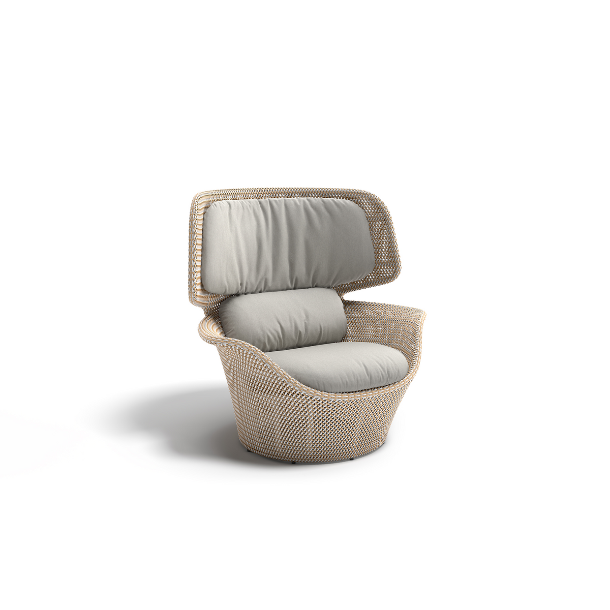 Seashell Grand Wing Chair With Seat & Back Cushion