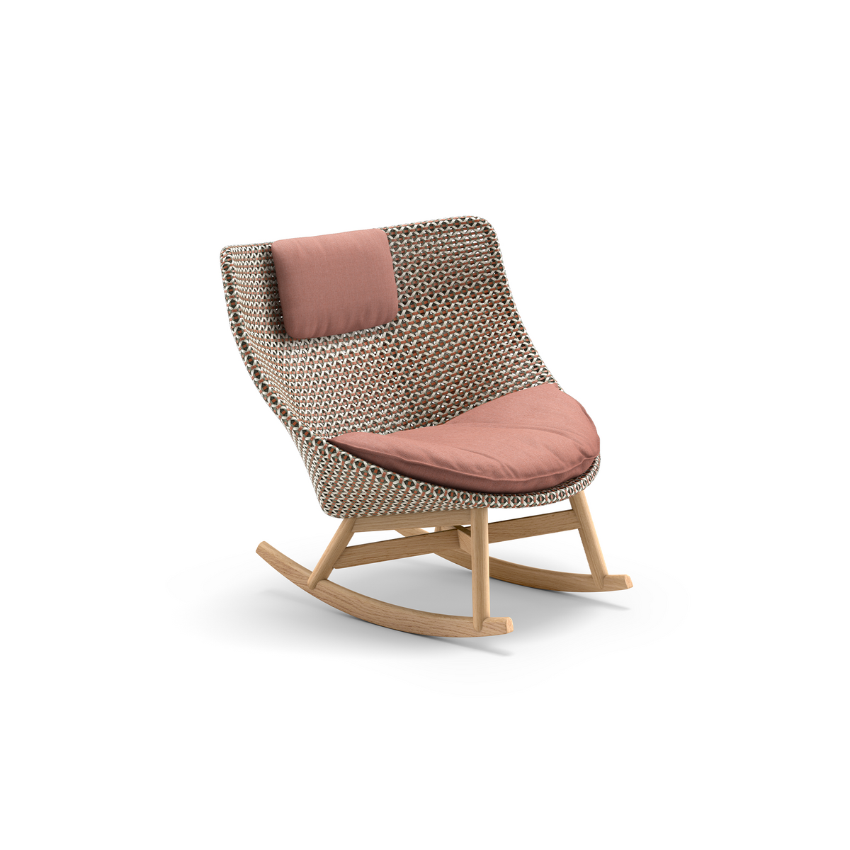Mbrace Rocking Chair With Seat & Headrest Cushion