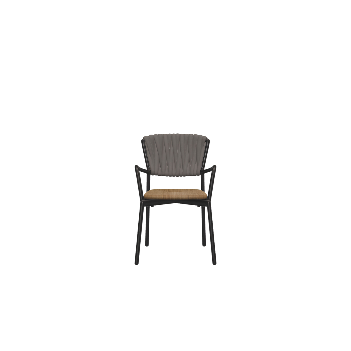 Roda Piper Dining Armchair 221 with padded belt backrest, designed by Rodolfo Dordoni