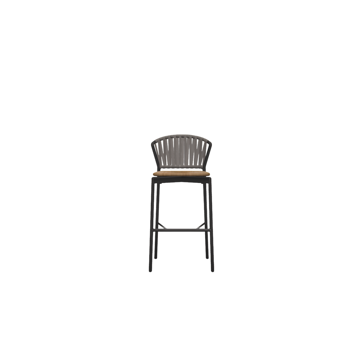 Roda Piper Bar Stool 150 with belt backrest, designed by Rodolfo Dordoni