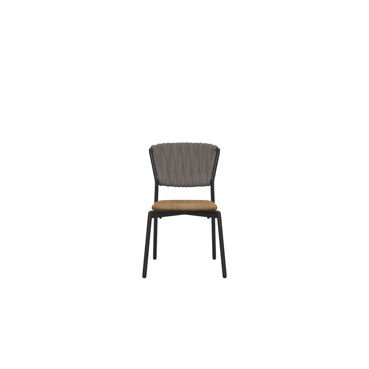 Roda Piper Dining Chair 220 with padded belt backrest, designed by Rodolfo Dordoni