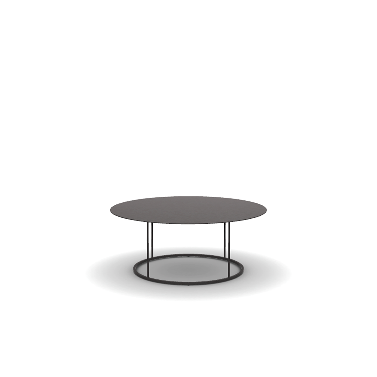 Roda Zefiro Coffee Table 70 dia x 28 cm, round stainless steel outdoor coffee table