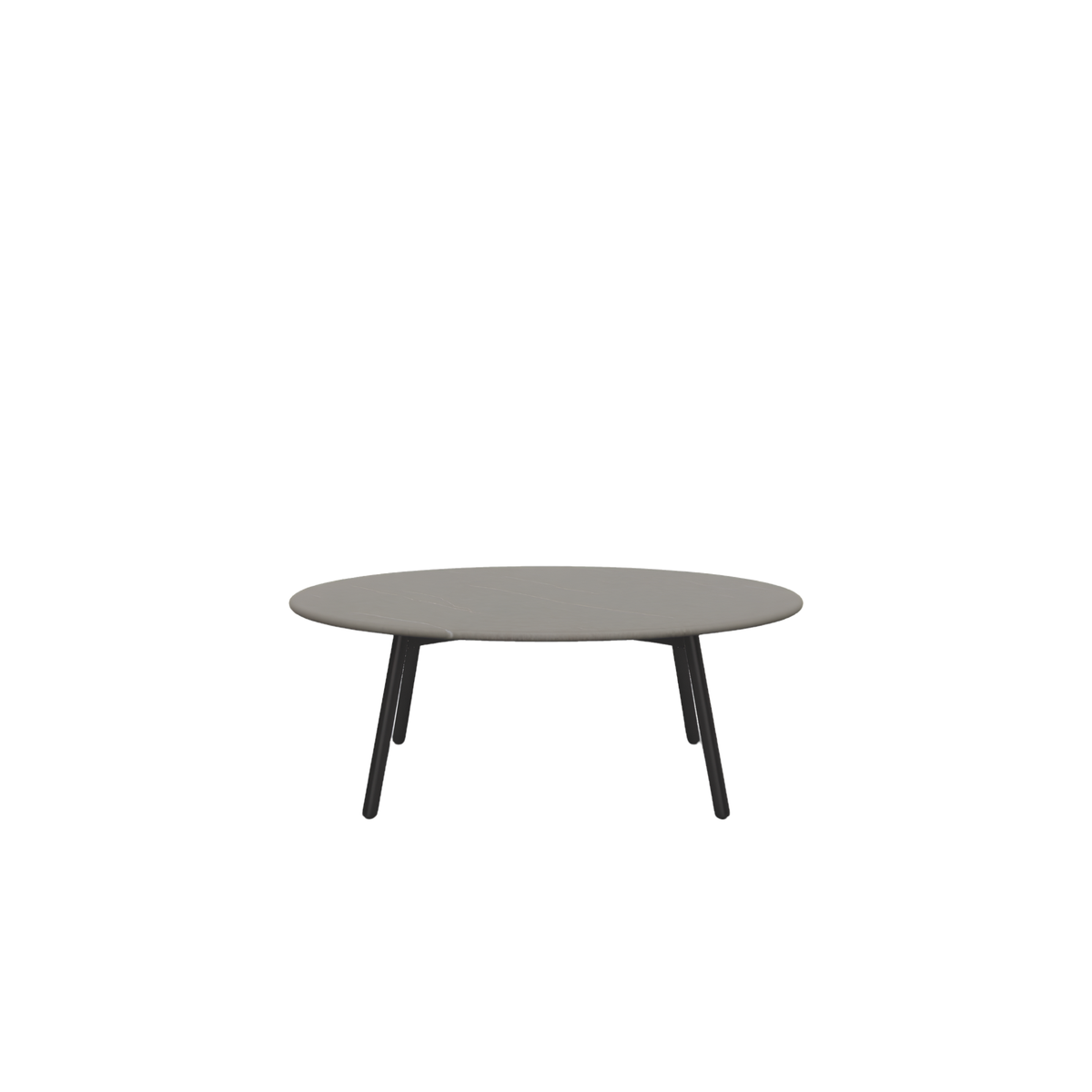 Roda Piper Coffee Table 012 110 dia x 40 cm in powder coated aluminium, designed by Rodolfo Dordoni