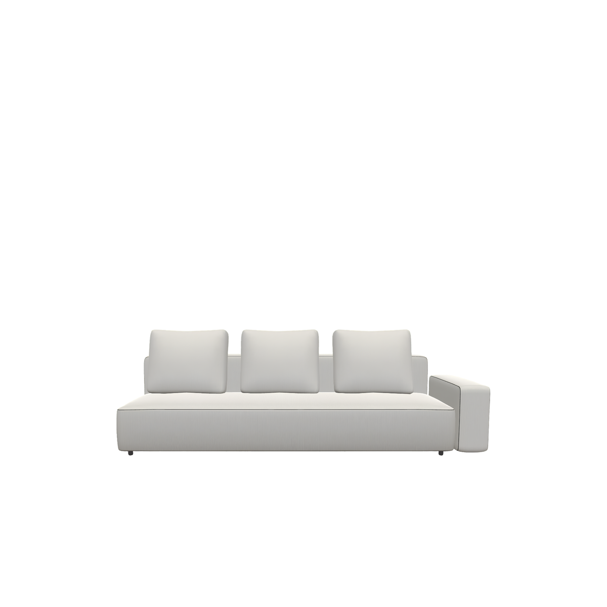 Roda Dandy 3 Seater Left Module 247 x 97 cm, outdoor sofa module by Rodolfo Dordoni