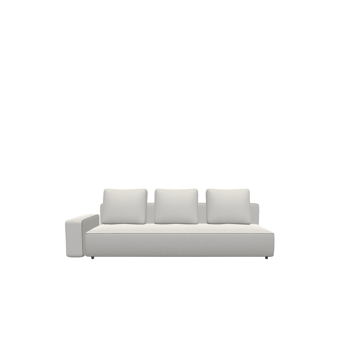 Roda Dandy 3 Seater Right Module 247 x 97 cm, outdoor sofa module by Rodolfo Dordoni