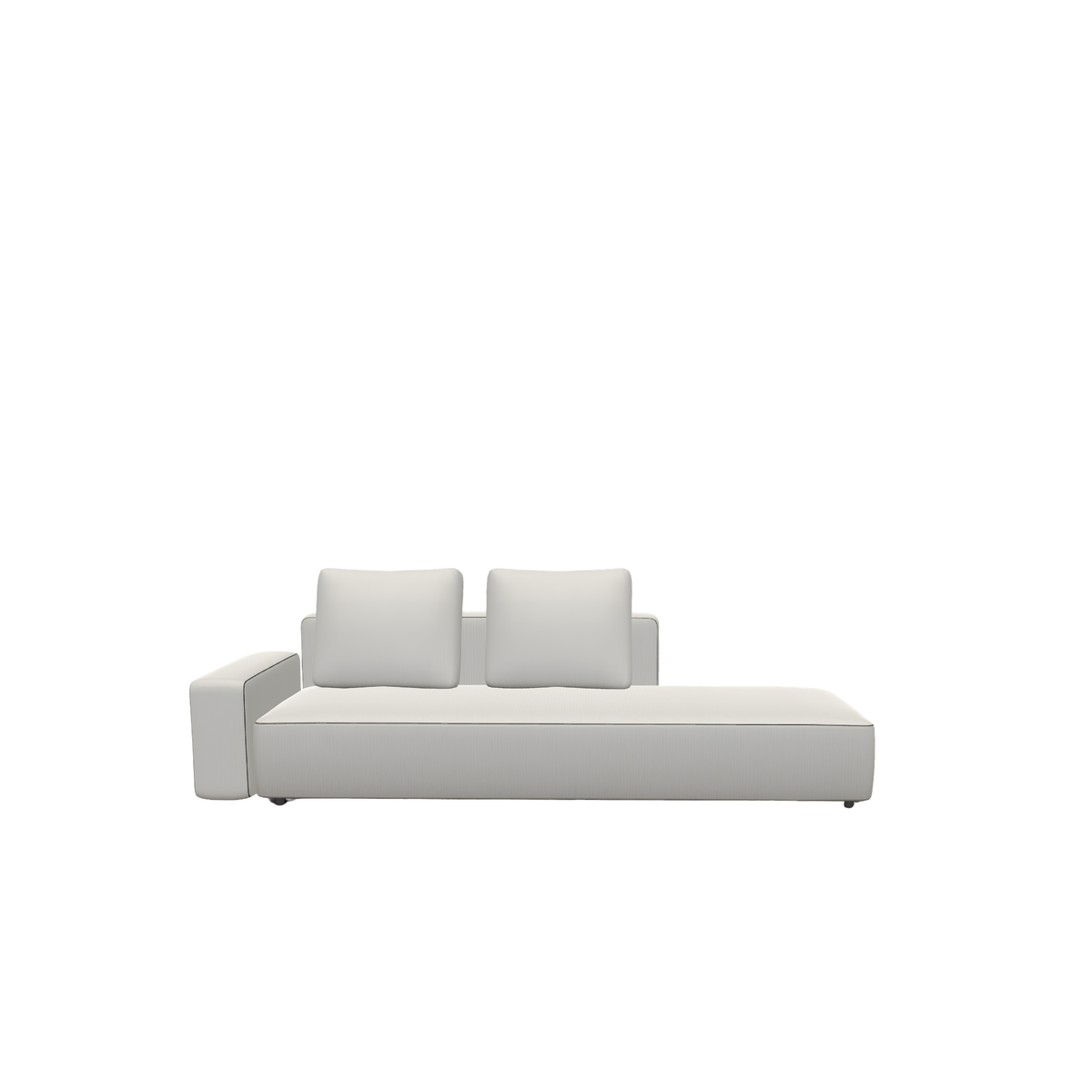 Roda Dandy 3 Seater Right Backrest Module with Armrest 247 x 97 cm, outdoor sofa module by Rodolfo Dordoni