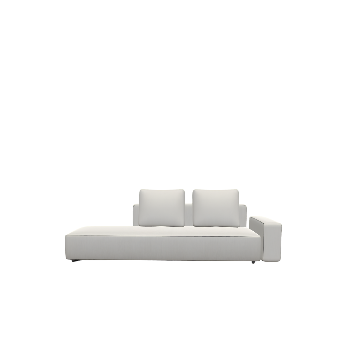 Roda Dandy 3 Seater Left Backrest Module with Armrest 247 x 97 cm, outdoor sofa module by Rodolfo Dordoni