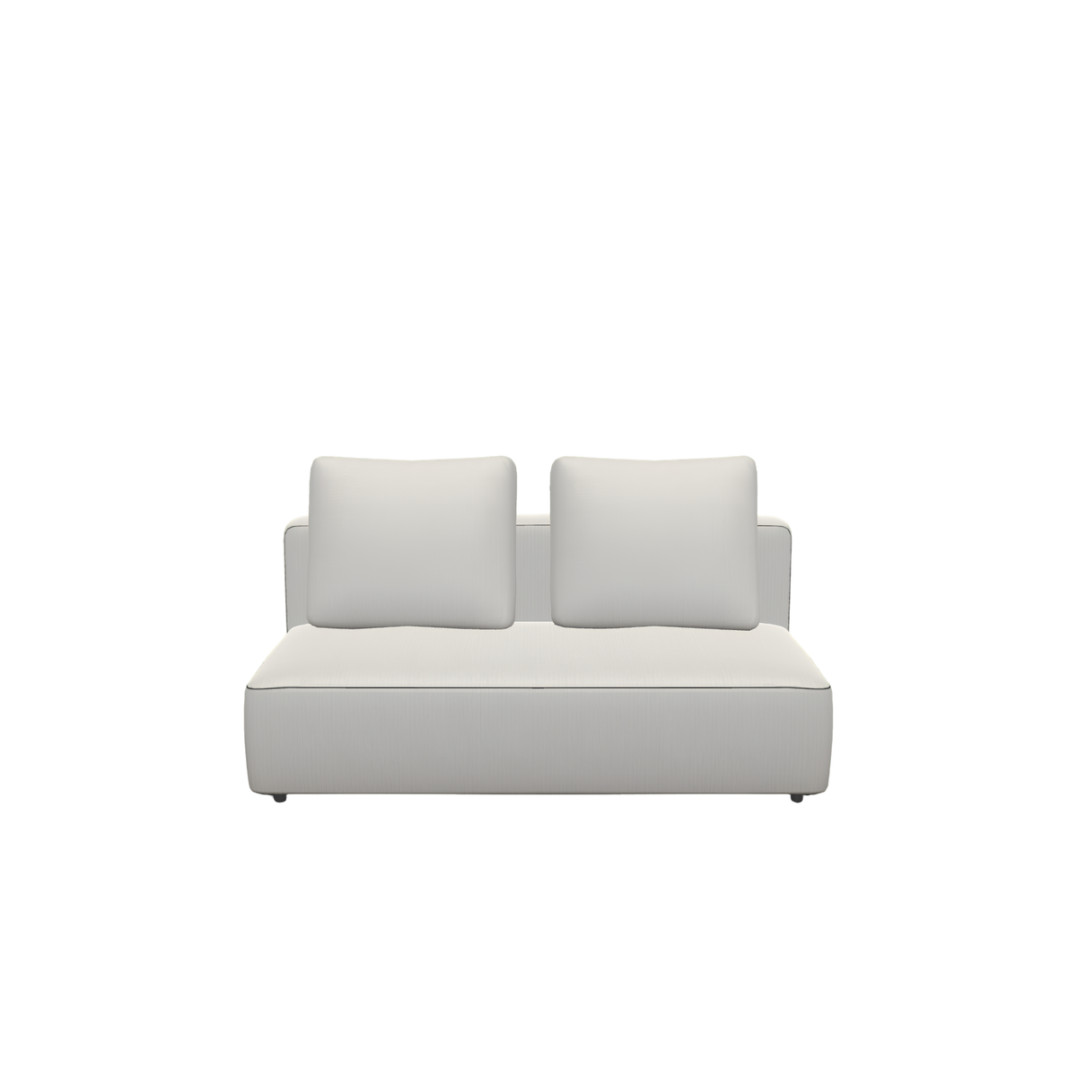 Roda Dandy 2 Seater Central Module 150 x 97 cm, outdoor sofa module by Rodolfo Dordoni