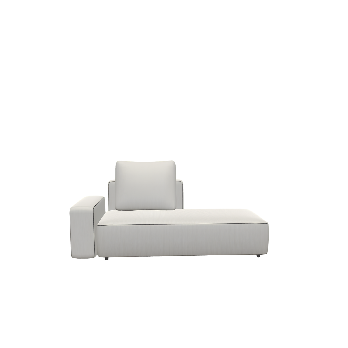 Roda Dandy 2 Seater Right Backrest Module with Armrest 172 x 97 cm, outdoor sofa module by Rodolfo Dordoni