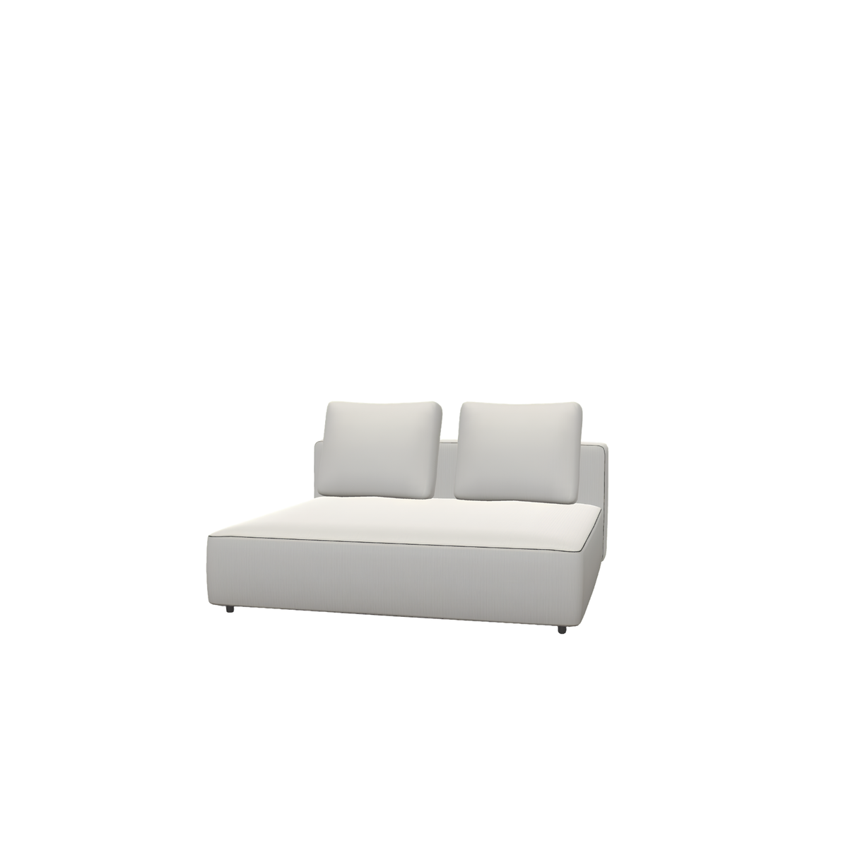 Roda Dandy 2 Seater Deep Central Module 150 x 152 cm, outdoor sofa module by Rodolfo Dordoni