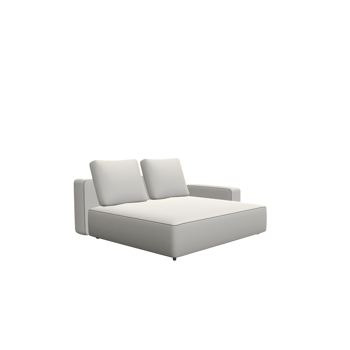 Roda Dandy 2 Seater Deep Left Module 172 x 152 cm, outdoor sofa module by Rodolfo Dordoni