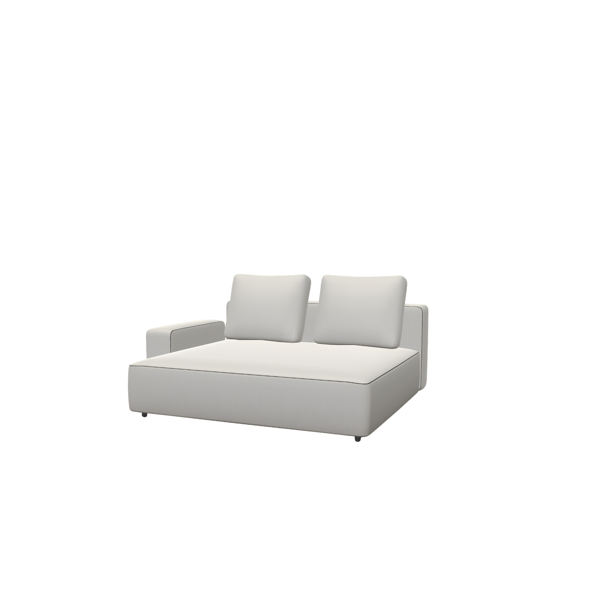 Roda Dandy 2 Seater Deep Right Module 172 x 152 cm, outdoor sofa module by Rodolfo Dordoni