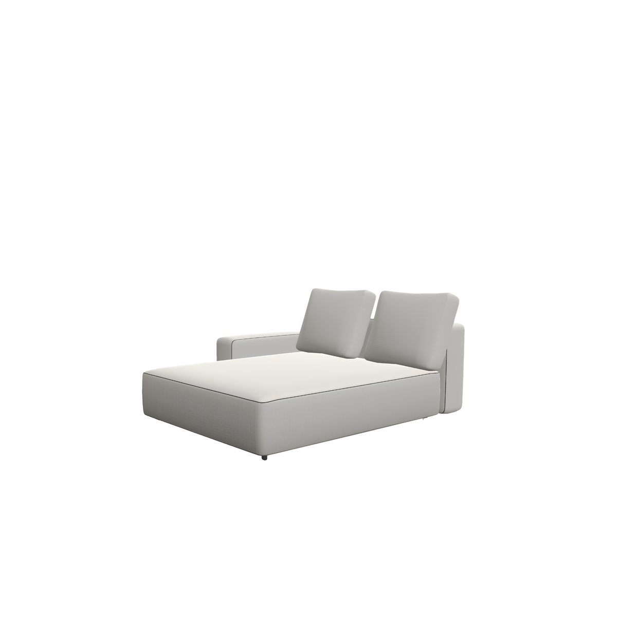 Roda Dandy Deep Right Chaise Longue 172 x 152 cm, outdoor sofa module by Rodolfo Dordoni