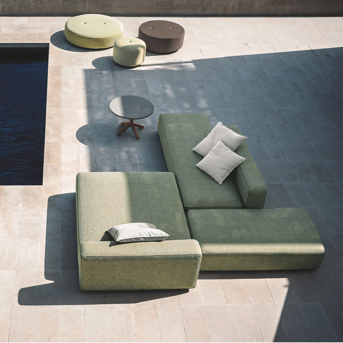 Roda Dandy Sofa Composition 6 large outdoor corner sofa by Rodolfo Dordoni