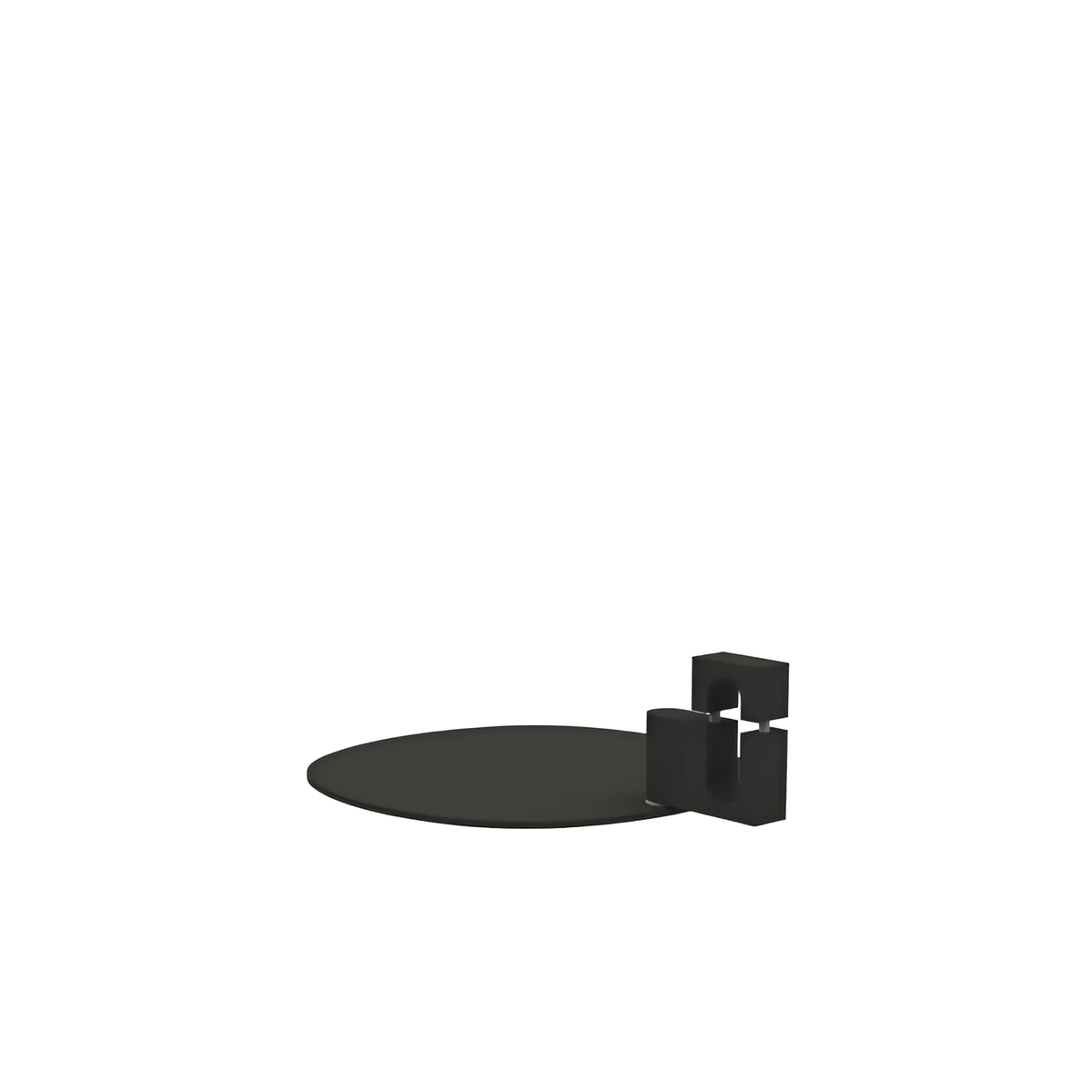 Roda Levante Side Table 32.5 x 26 x 10 cm, compact side table in smoke stainless steel
