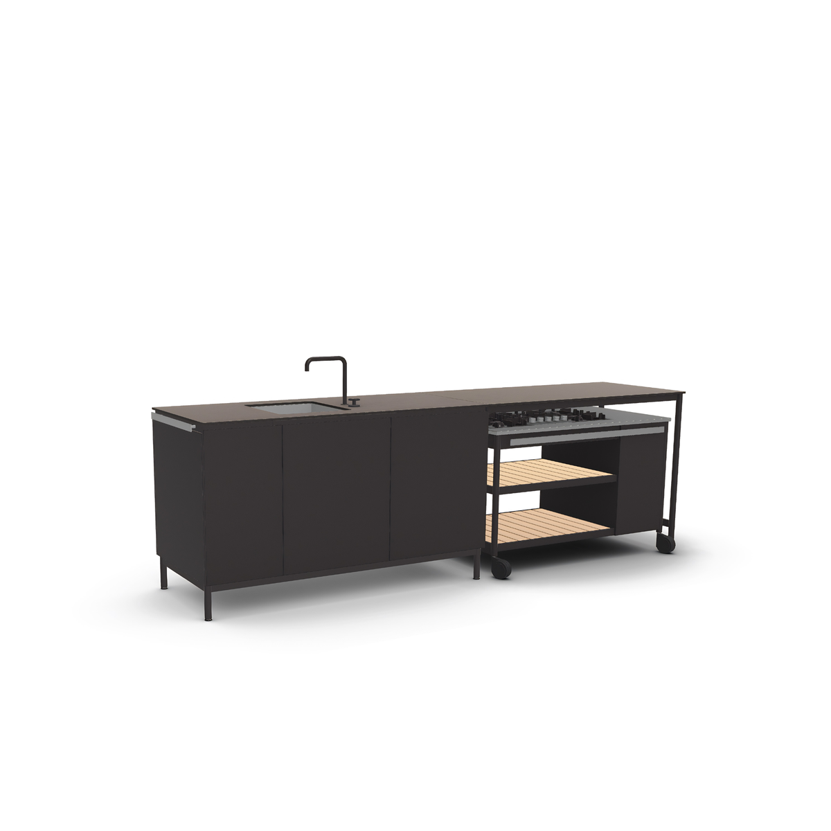 Roda Norma Outdoor Kitchen Composition 3, cooking, sink and extension modules