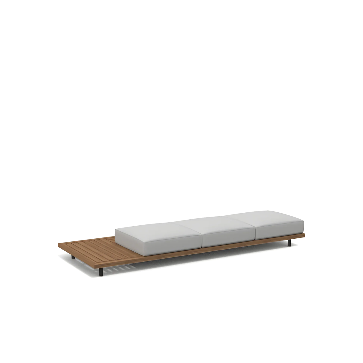Roda Philia 304 3 Seater Right Deck Module, modular outdoor sofa in teak, view 1