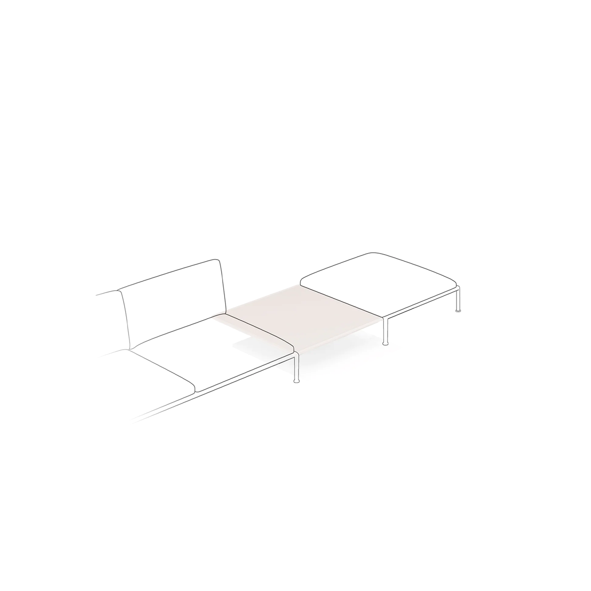 Roe Modular Table without Legs 96 x 96 x 20 (R1T3A)