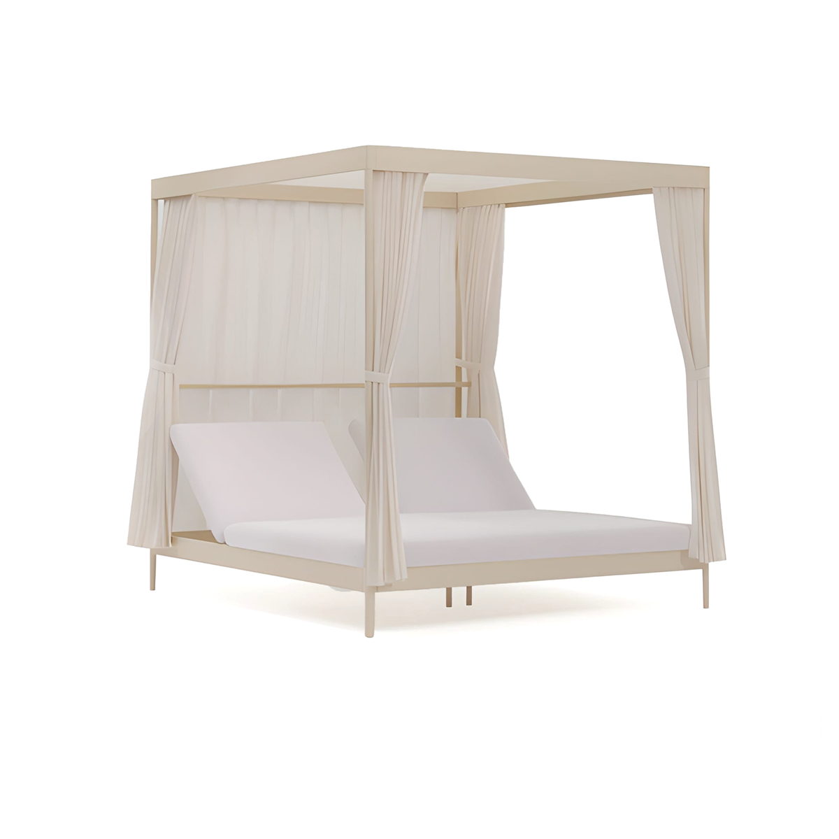 Solaris Double Sun Lounger with Cover and Curtains (7326)
