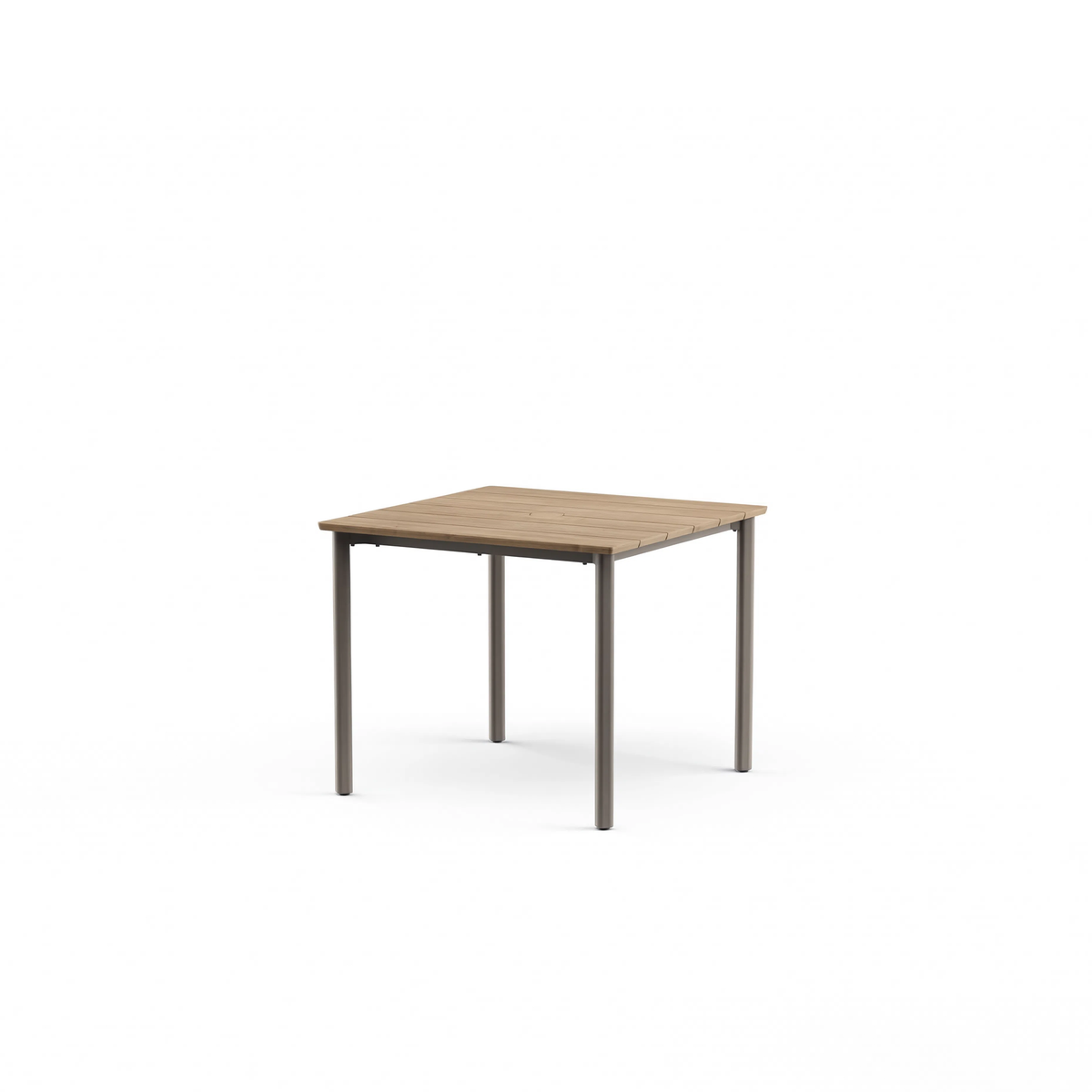 Taos Dining Table Teak Top with Umbrella Hole 91 x91 x 76 cm