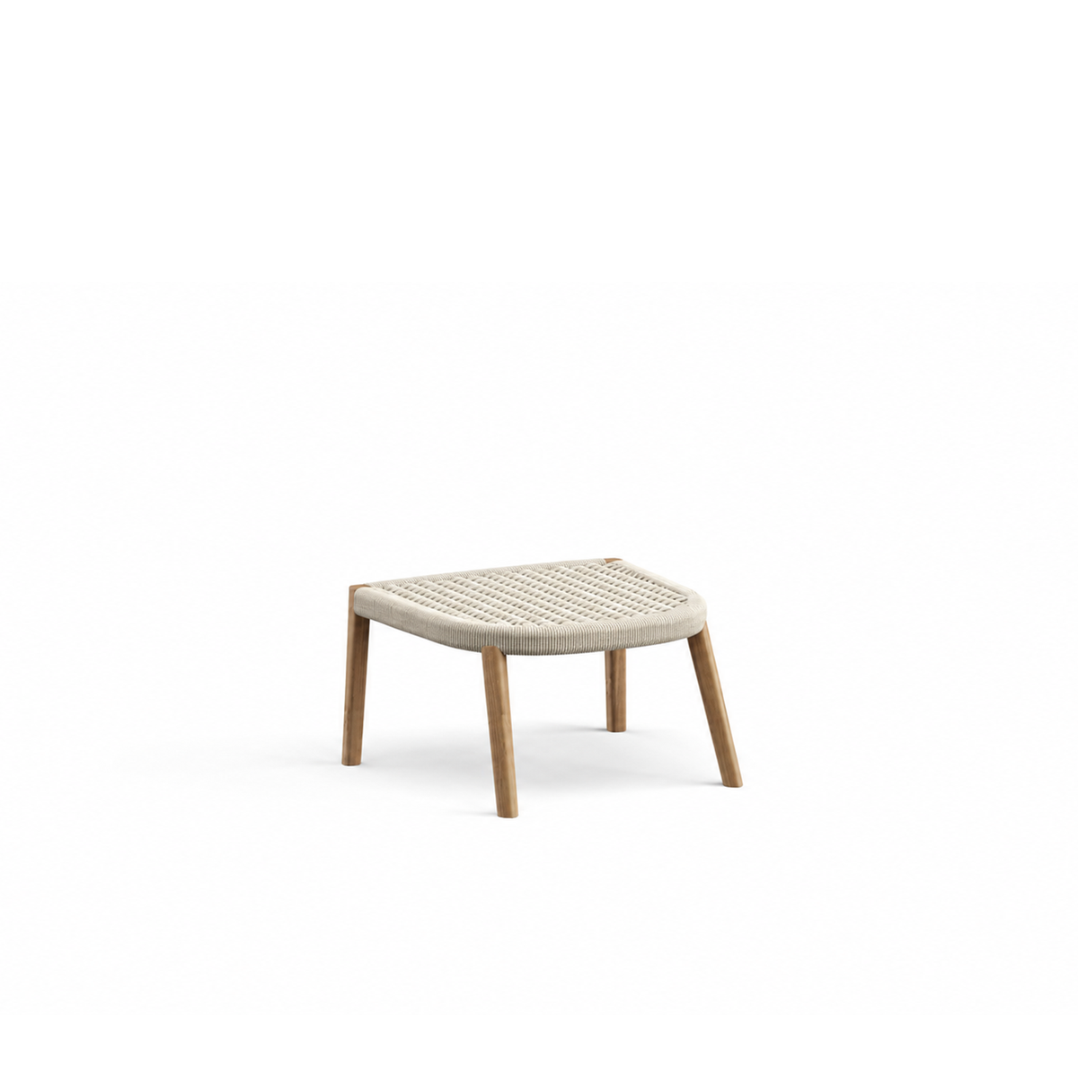 Tribeca Ottoman with Teak Legs