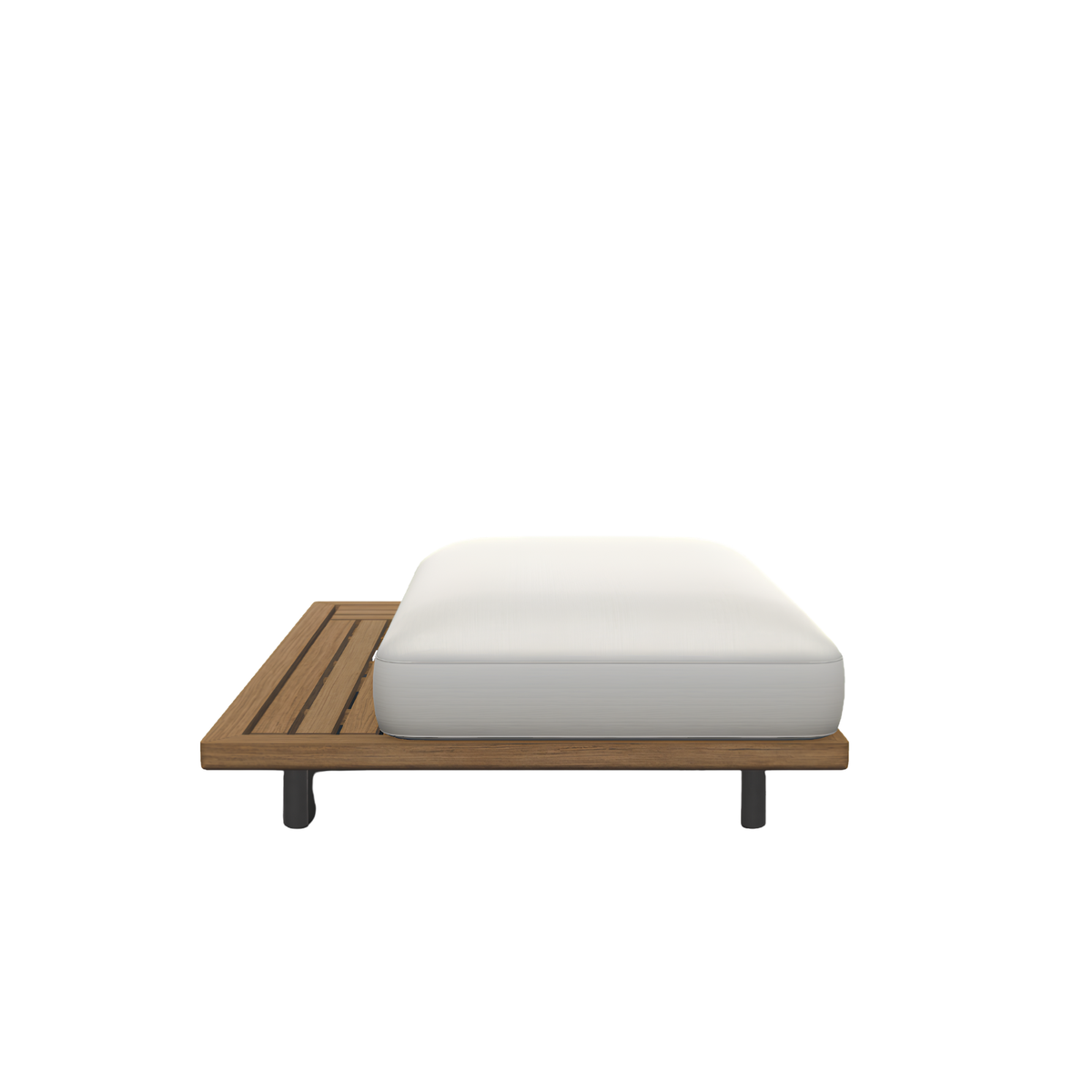 Roda Philia 402 1 Seater Right Chaise Longue, modular outdoor sofa in teak, view 1