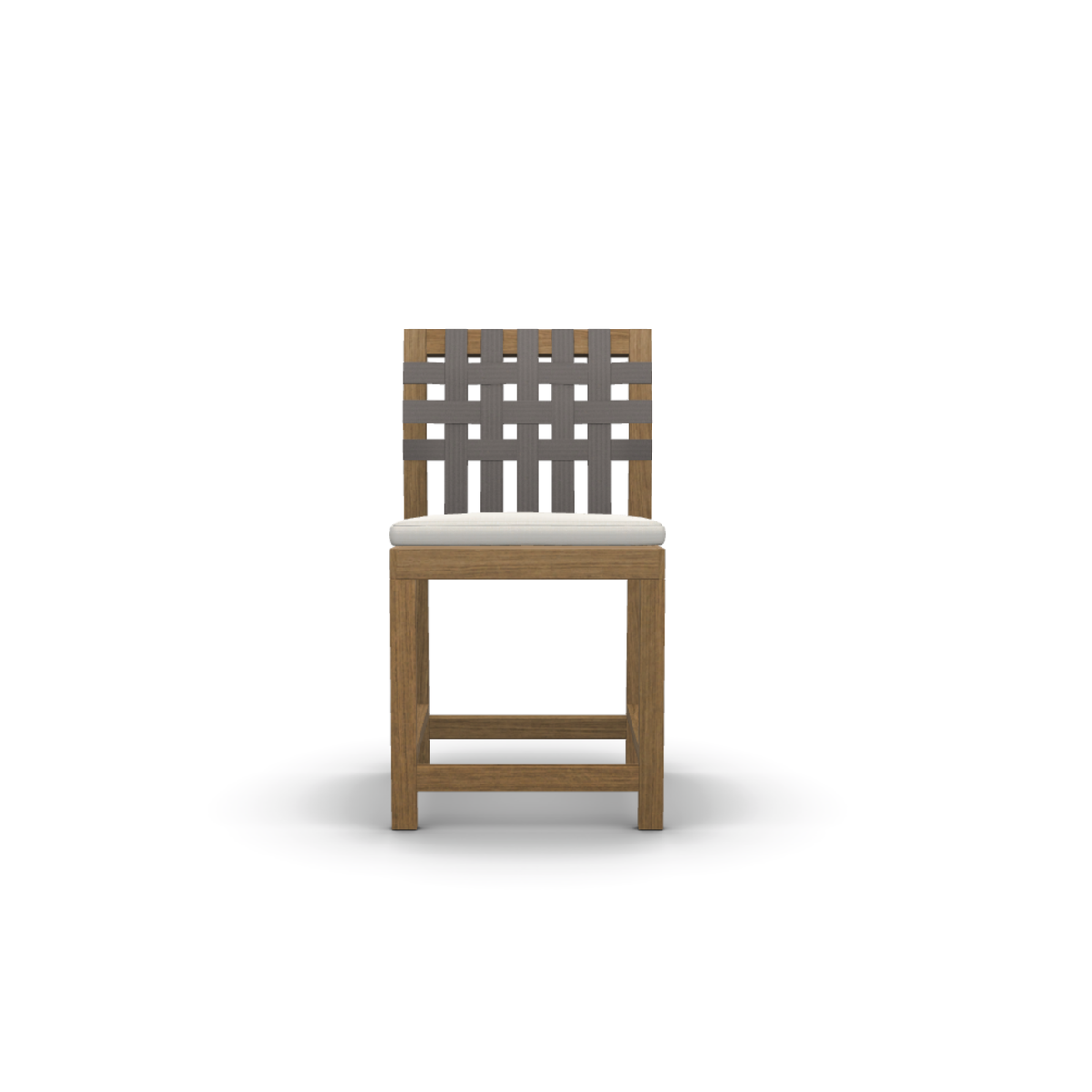 Roda Network Counter Height Stool in teak with woven belts