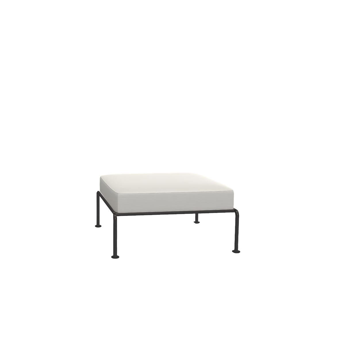 Roda Stresa Pouf, aluminium outdoor pouf with seat cushion