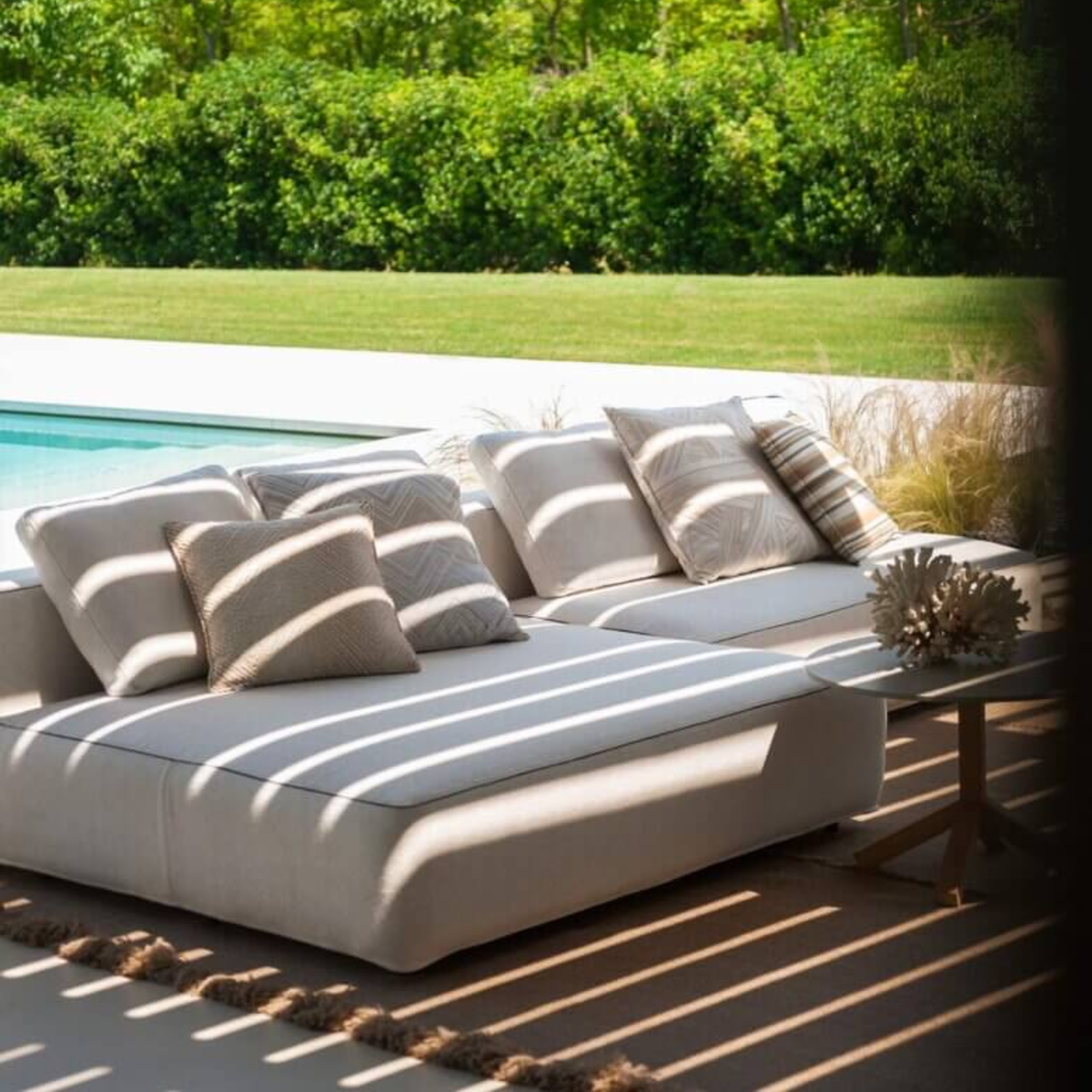 Roda Dandy Chaise Longue 172 x 75 cm, outdoor sofa module by Rodolfo Dordoni