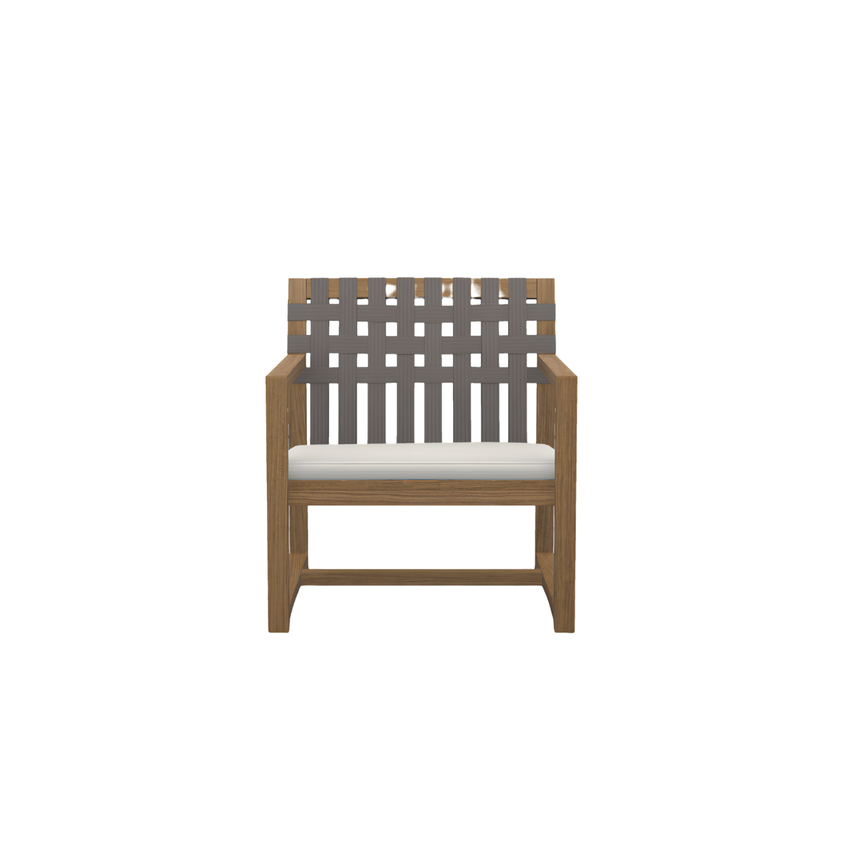 Roda Network Lounge Chair in teak with woven belts